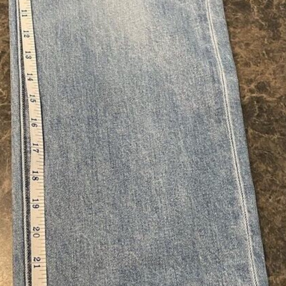 Frank & Eileen Monaghan Mom High Rise Button Fly Raw Hem Jeans Size 30 - Picture 11 of 12